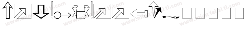Arial arrow字体转换